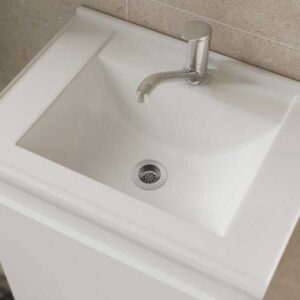 Kit Gabinete e Espelheira Íris Branco 44 cm | MGM Móveis - Imagem 4