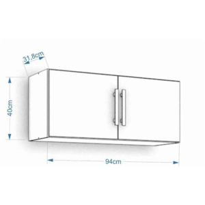 Armário Aéreo Flex Branco 94 cm | MGM Móveis - Imagem 3