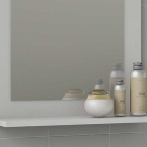 Kit Gabinete e Espelheira Íris Branco 44 cm | MGM Móveis - Imagem 3