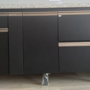 Balcão Munique Black Intense 144 cm | MM Gabinetes - Imagem 1