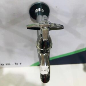 Torneira Ágata de Parede Reta 18cm Fixa 1/2 C23 1158 | Fort Metais - Imagem 1