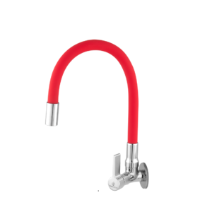 Torneira Safira de Parede Bica Móvel Tubo Silicone Red 1/2 C70 8159 | Fort Metais - Imagem 3
