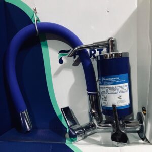 Torneira Safira Parede Bica Móvel Filtro Color Tubo Silicone Blue 1/2 C70 8862  | Fort Metais