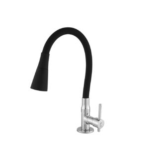 Torneira Safira Bancada Bica Móvel Tubo Silicone Soft Black 1/2 C77 8592 | Fort Metais - Imagem 1