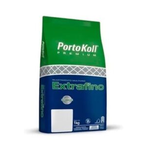 Rejuntamento Premium Multiuso Extrafino Cinza Platina 1kg | PortoKoll