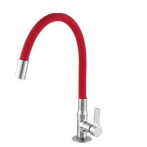 Torneira Safira de Bancada Bica Móvel Tubo Silicone Red 1/2 C70 8193 | Fort Metais - Imagem 1