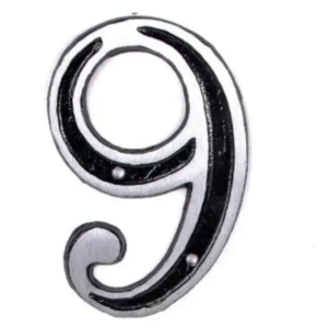 Algarismo Colonial Alumínio 12 cm Nº 9 | LGMais