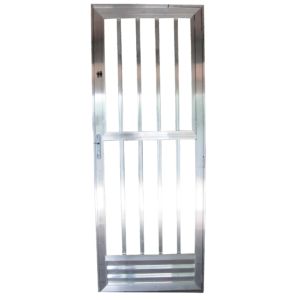 Porta Alumínio Palito Esquerda c/ Vidro Liso 2,10 x 0,80 | Metalax
