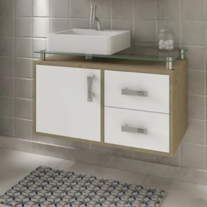 Gabinete Évora Carvalho / Branco 80 cm | MGM Móveis - Imagem 1