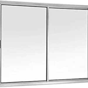 Janela de Correr com 2 Folhas em Alumínio Vidro Liso 1,00 x 1,00 | Metalax