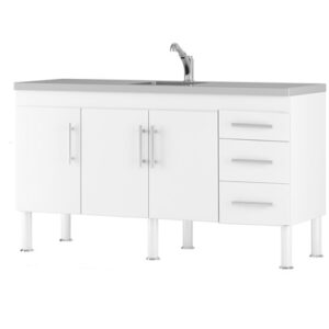 Balcão Flex Branco 144 cm | MGM Móveis - Imagem 5