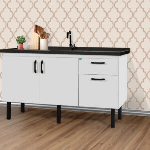 Gabinete Cozinha Ipanema 150 cm Branco | MM Gabinetes - Imagem 3