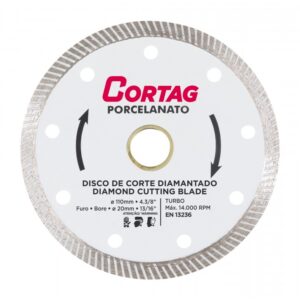 Disco Diamantado Porcelanato Turbo 110mm 4,3" | Cortag