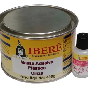 Massa Adesiva Plástica Cinza Iberê 400g | Maxi Rubber - Imagem 3