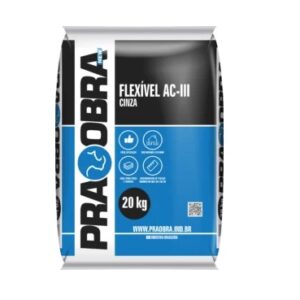 Argamassa Flexível ACIII Cinza 20 Kg | PraObra